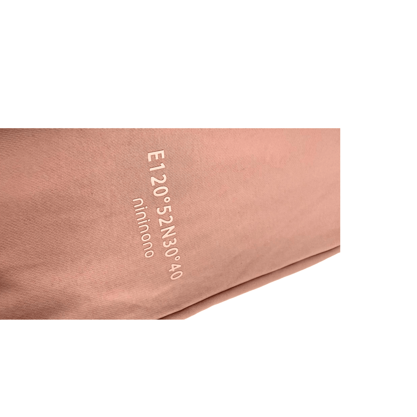 Detailed shot of the high-quality 3D silicone screen print on the lower left leg of the joggers.