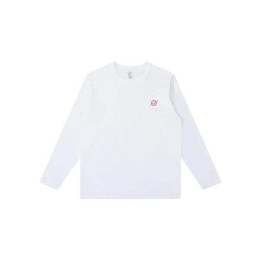 White 230GSM Heavyweight Long Sleeve Tee | Relaxed Dropped Shoulder Non-See-Through Cotton Top