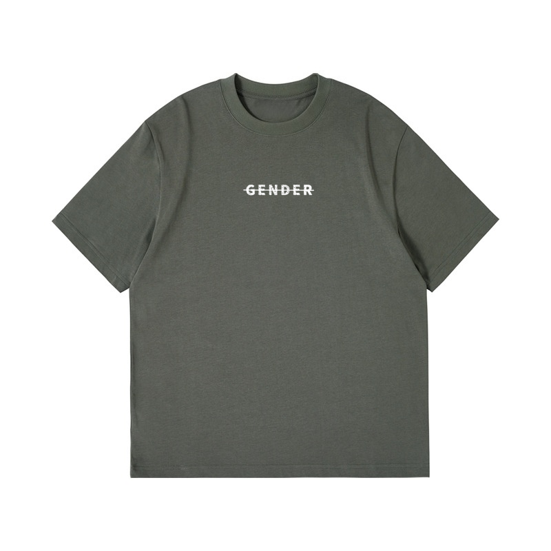 ØGENDER pale green oversized t-shirt, sustainable 100% cotton basic tee for men and women.