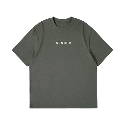 ØGENDER pale green oversized t-shirt, sustainable 100% cotton basic tee for men and women.