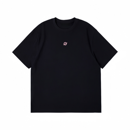 ØGENDER black oversized streetwear t-shirt, 100% premium cotton tee with "Ø" minimalist branding.