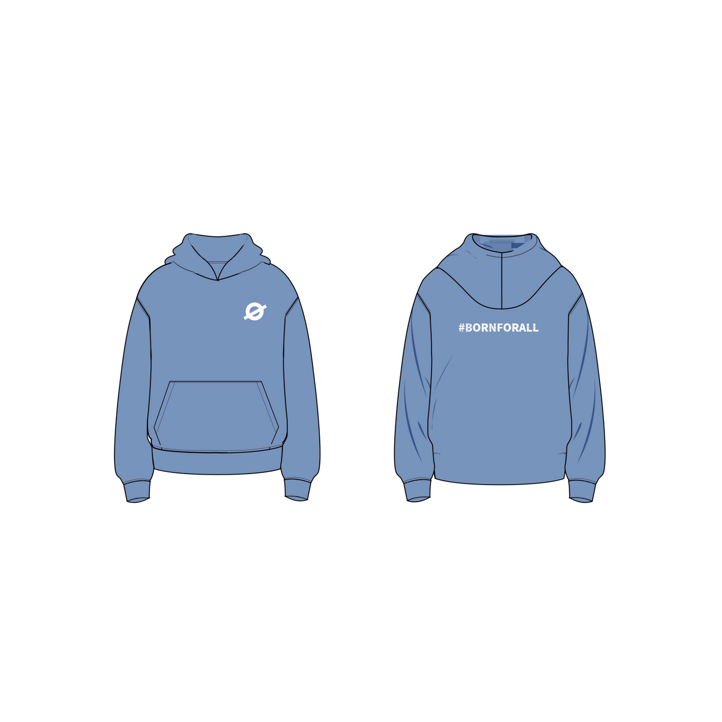 Unisex Oversized Fleece-Lined Hoodie | Pullover Sweatshirt |