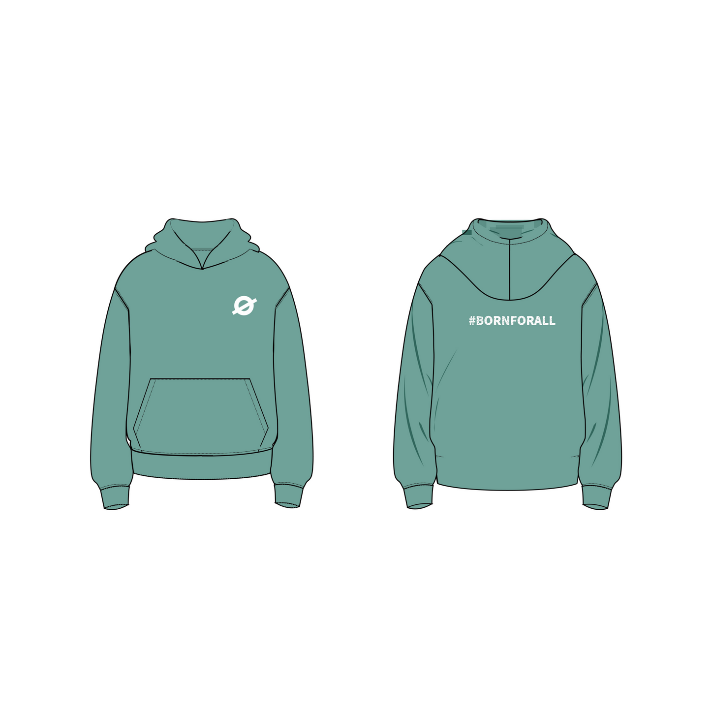 Unisex Oversized Fleece-Lined Hoodie | Pullover Sweatshirt |