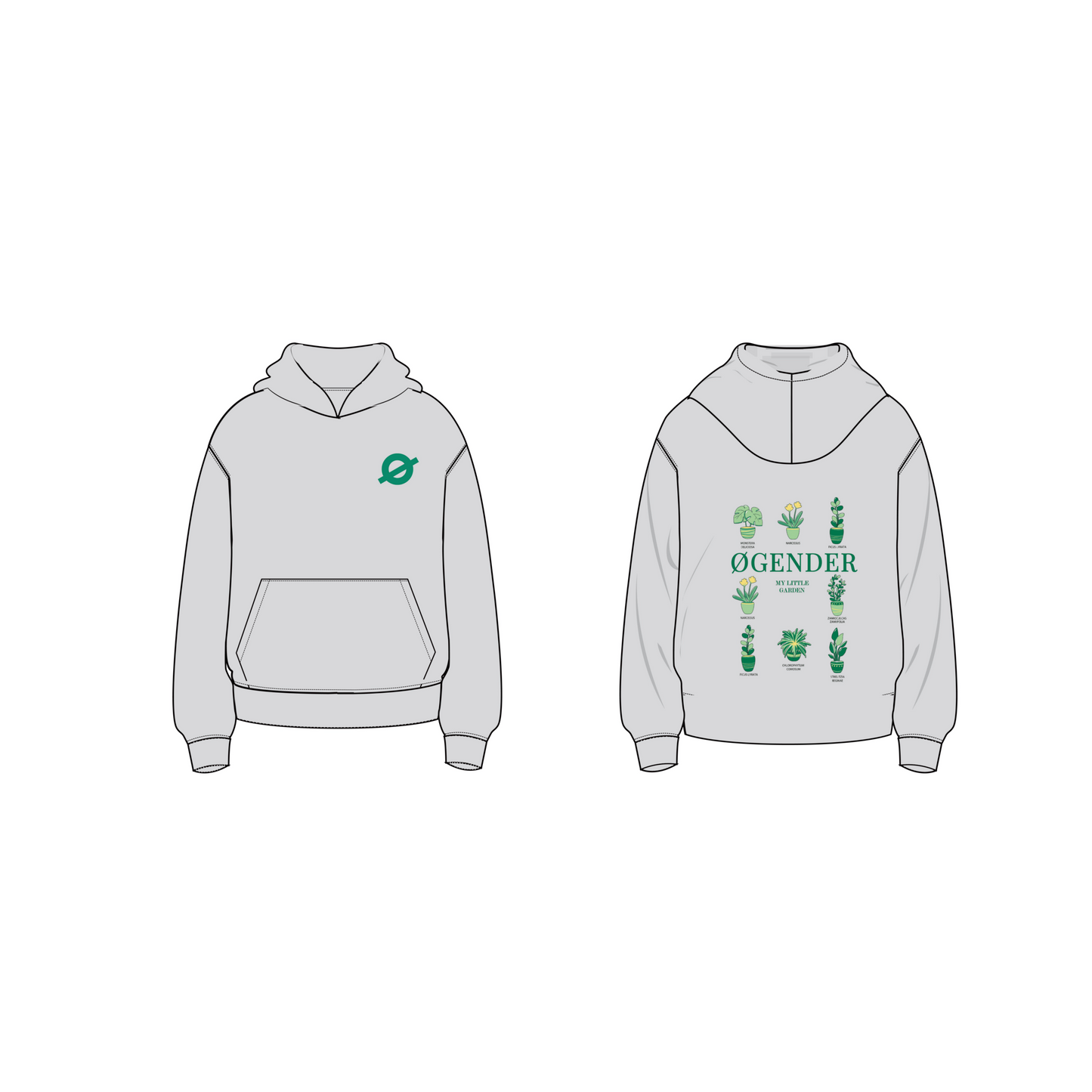 Unisex Oversized Fleece Hoodie with Print | Pullover Sweatshirt