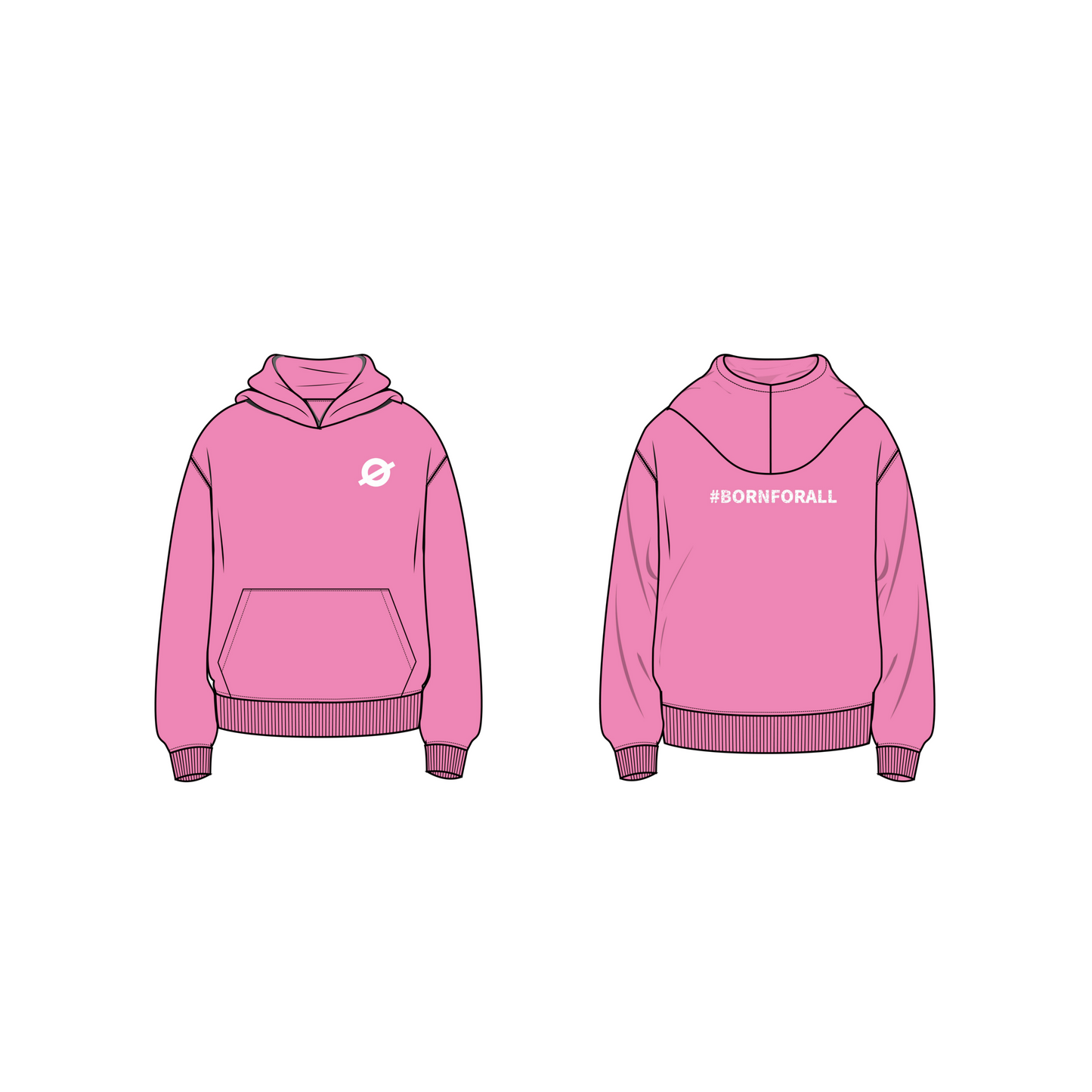 Unisex Oversized Fleece-Lined Hoodie | Pullover Sweatshirt |