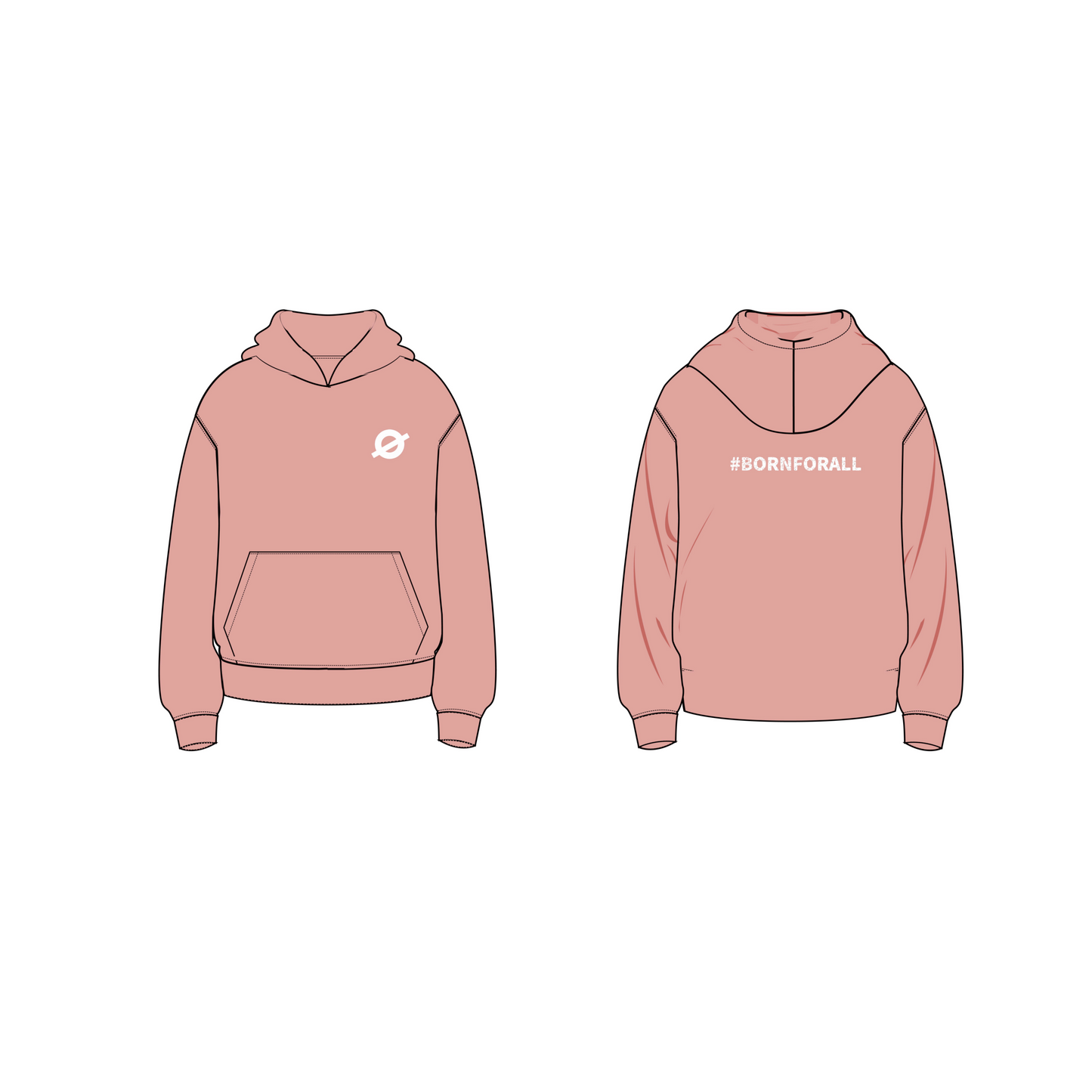 Unisex Oversized Fleece-Lined Hoodie | Pullover Sweatshirt |