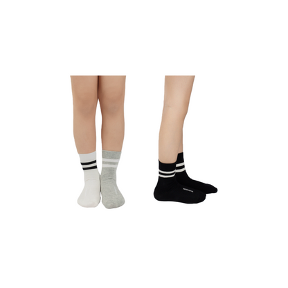 Kids Daily Cotton Socks | Athletic Stripes & Solid Colors