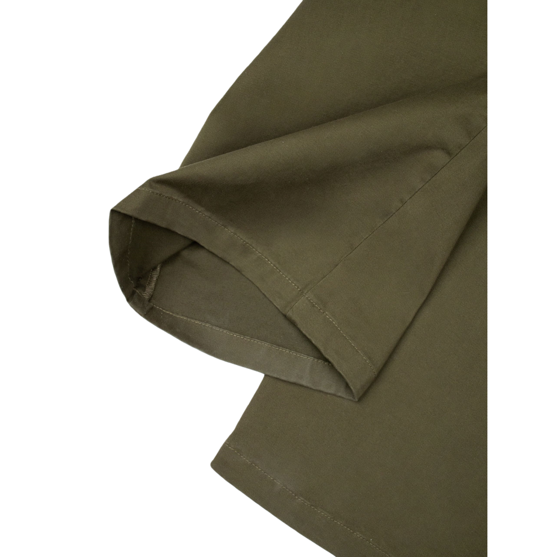 Close-up of the straight-leg hem and reinforced seams for long-lasting wear.