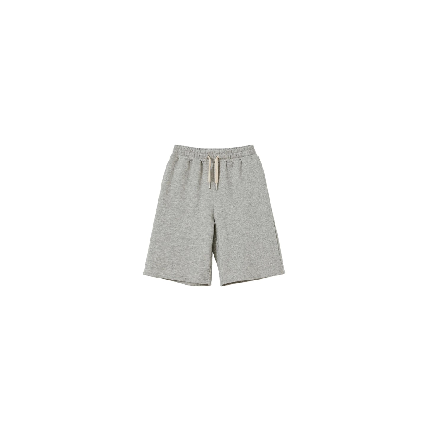 Front view of Ogender 230 GSM breathable French terry shorts in Light Grey.