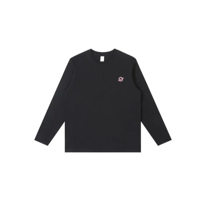 Black 230GSM Heavyweight Long Sleeve Tee | Relaxed Dropped Shoulder Structured Cotton Top