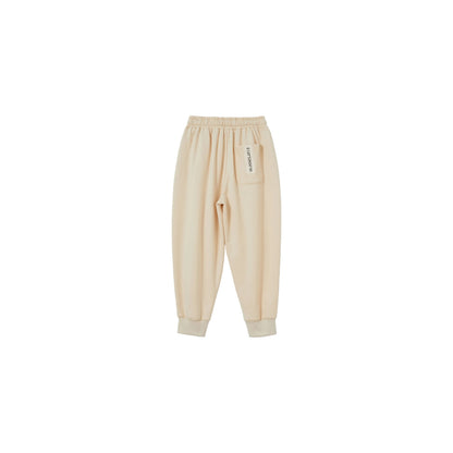 Back view of Khaki joggers featuring a functional back pocket.