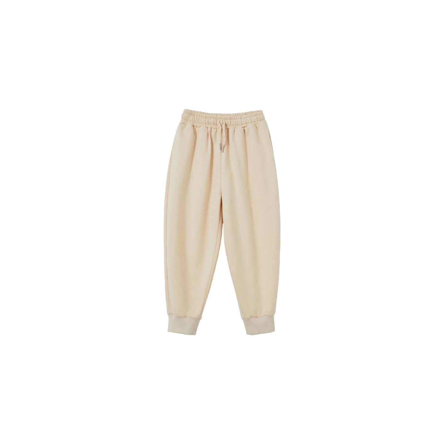 Front view of Ogender kids gender-neutral sweatpants in Khaki.