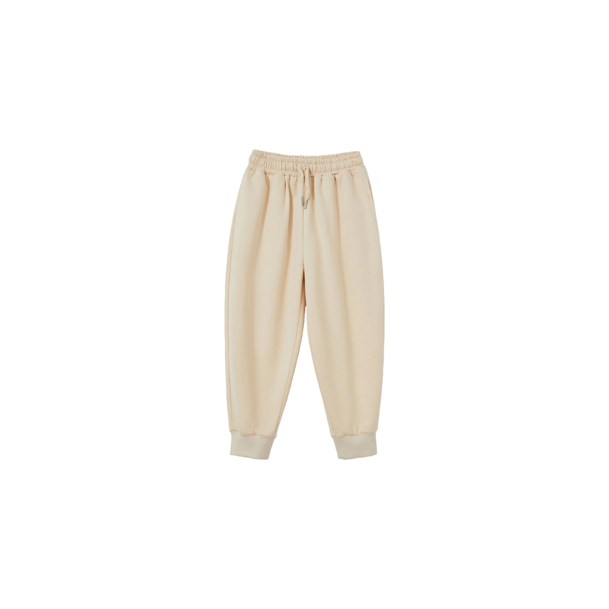 Front view of Ogender kids gender-neutral sweatpants in Khaki.