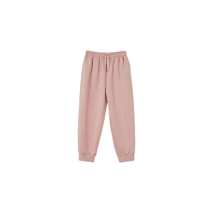 Front view of Ogender premium 100% cotton kids joggers in  Pink.