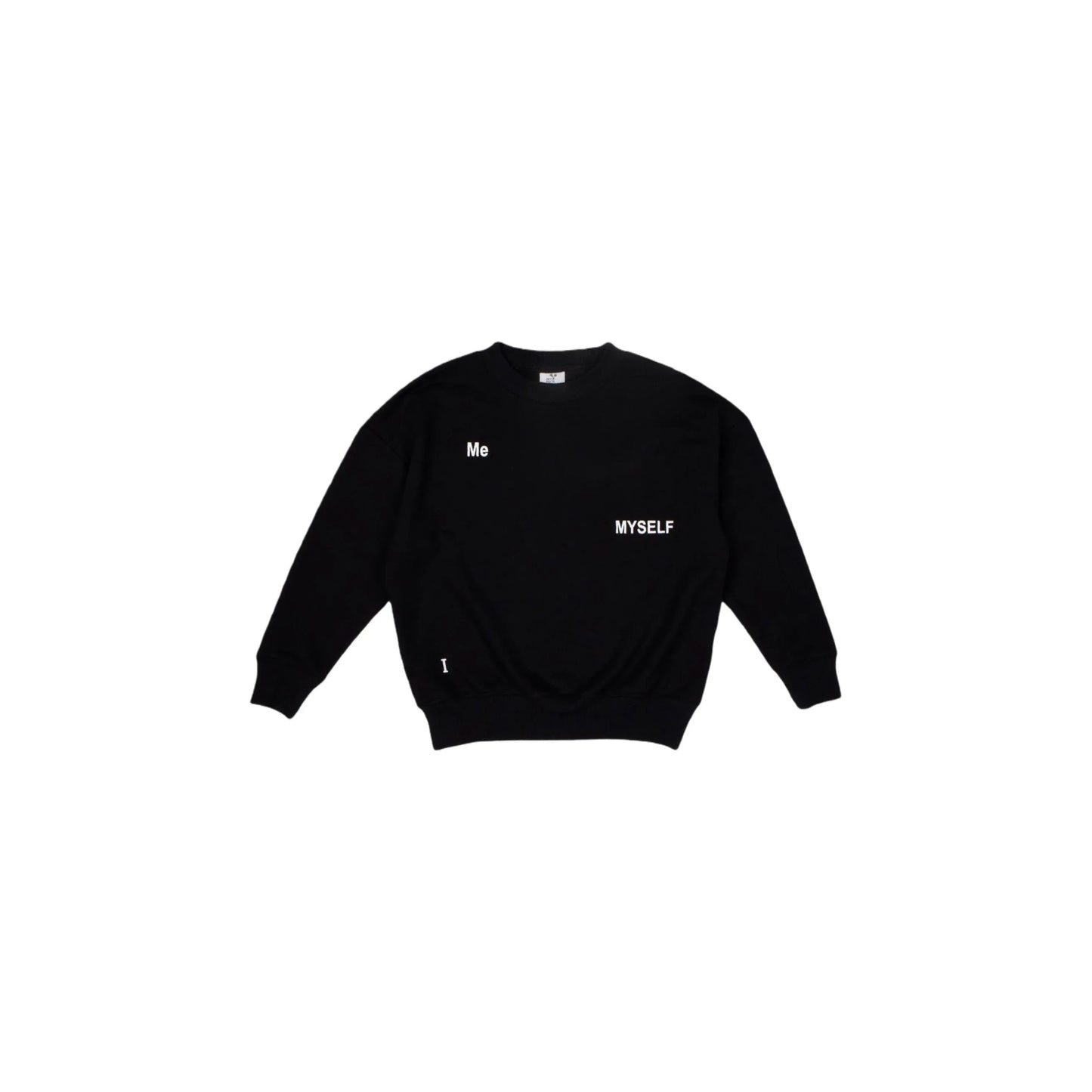 Front view of Ogender classic DNA crewneck sweatshirt in Black, 100% premium cotton