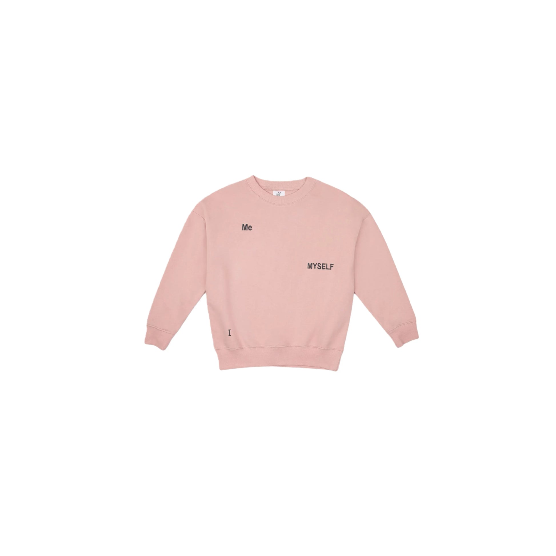Front view of Ogender classic DNA crewneck sweatshirt in Pink, 240 GSM weight