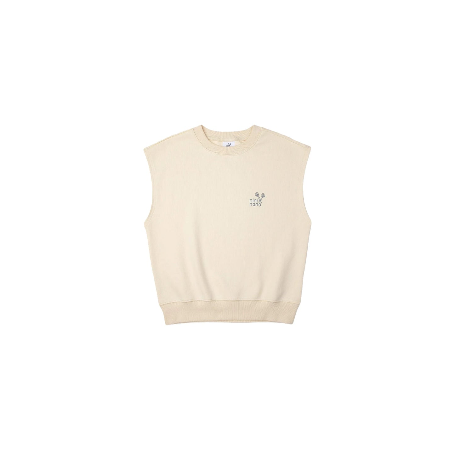 Front view of Ogender 340g GSM pullover sweat vest in Khaki