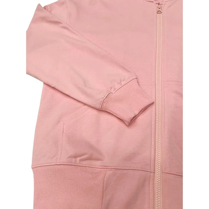 Close-up of the smooth zipper and the premium 330 GSM cotton fabric texture.