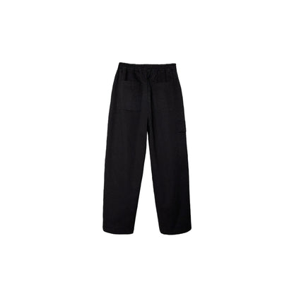 Back view of kids Jet Black utility pants, perfect for school and outdoor play.