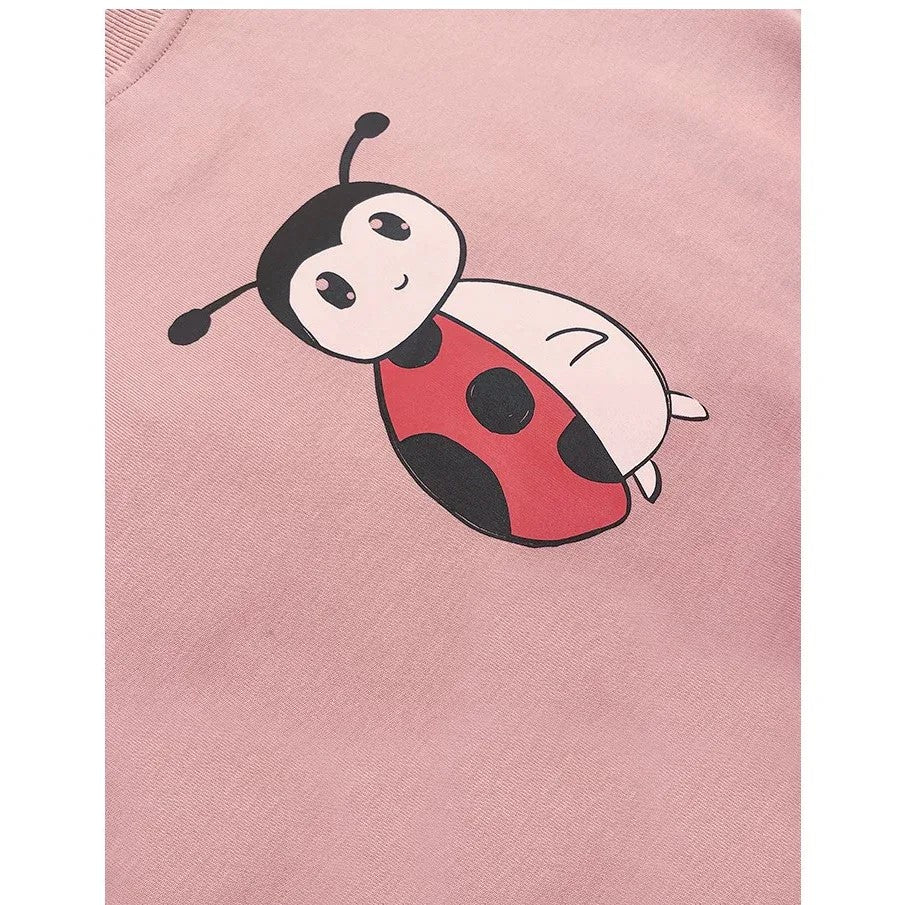 A high-definition close-up of the adorable ladybird character artwork.
