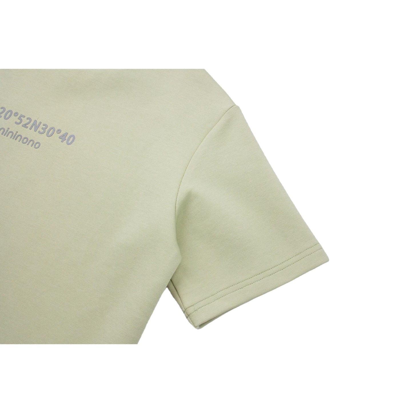 Detailed shot of the drop shoulder and high-density stitching.