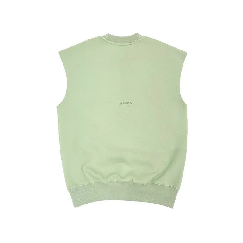 Back view of the heavyweight cotton tank showcasing the clean, structured silhouette.
