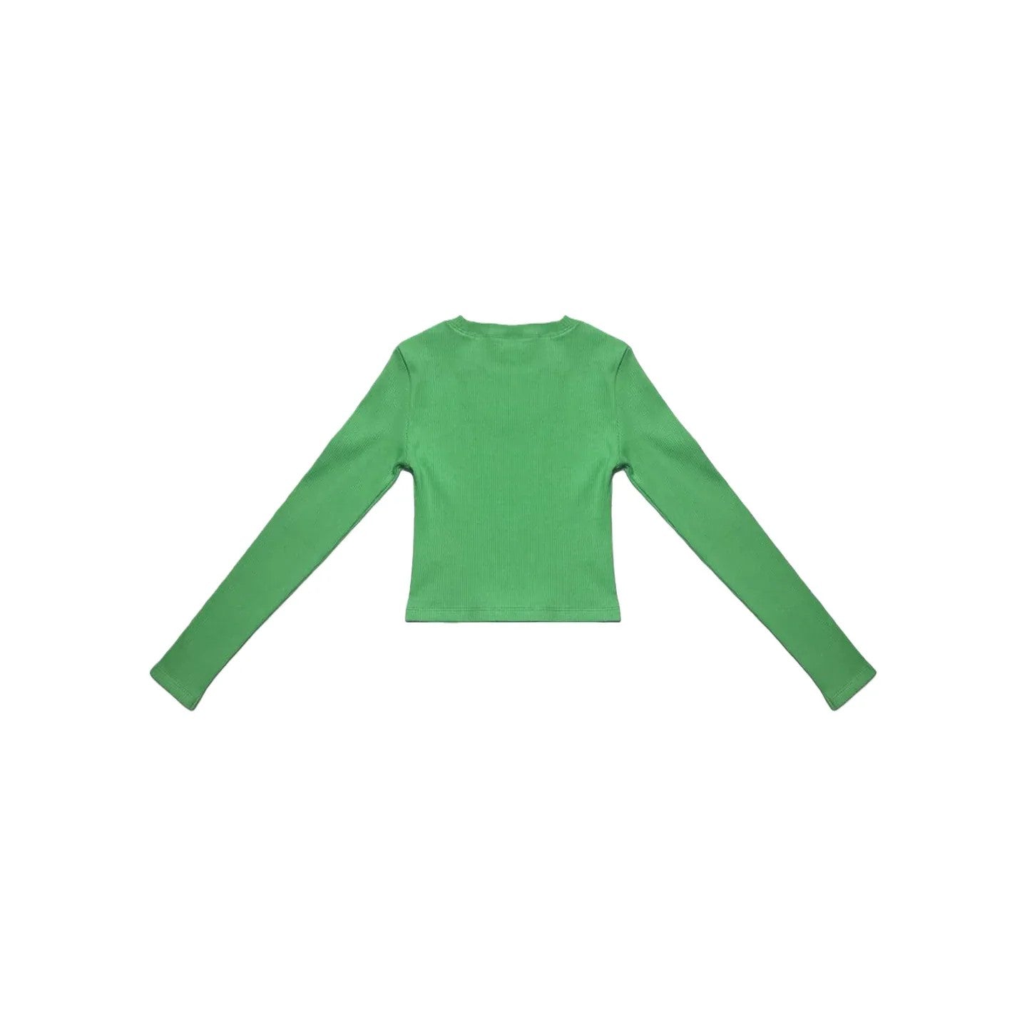 Back view of the Ogender bold green cropped tee showing the structured fit.