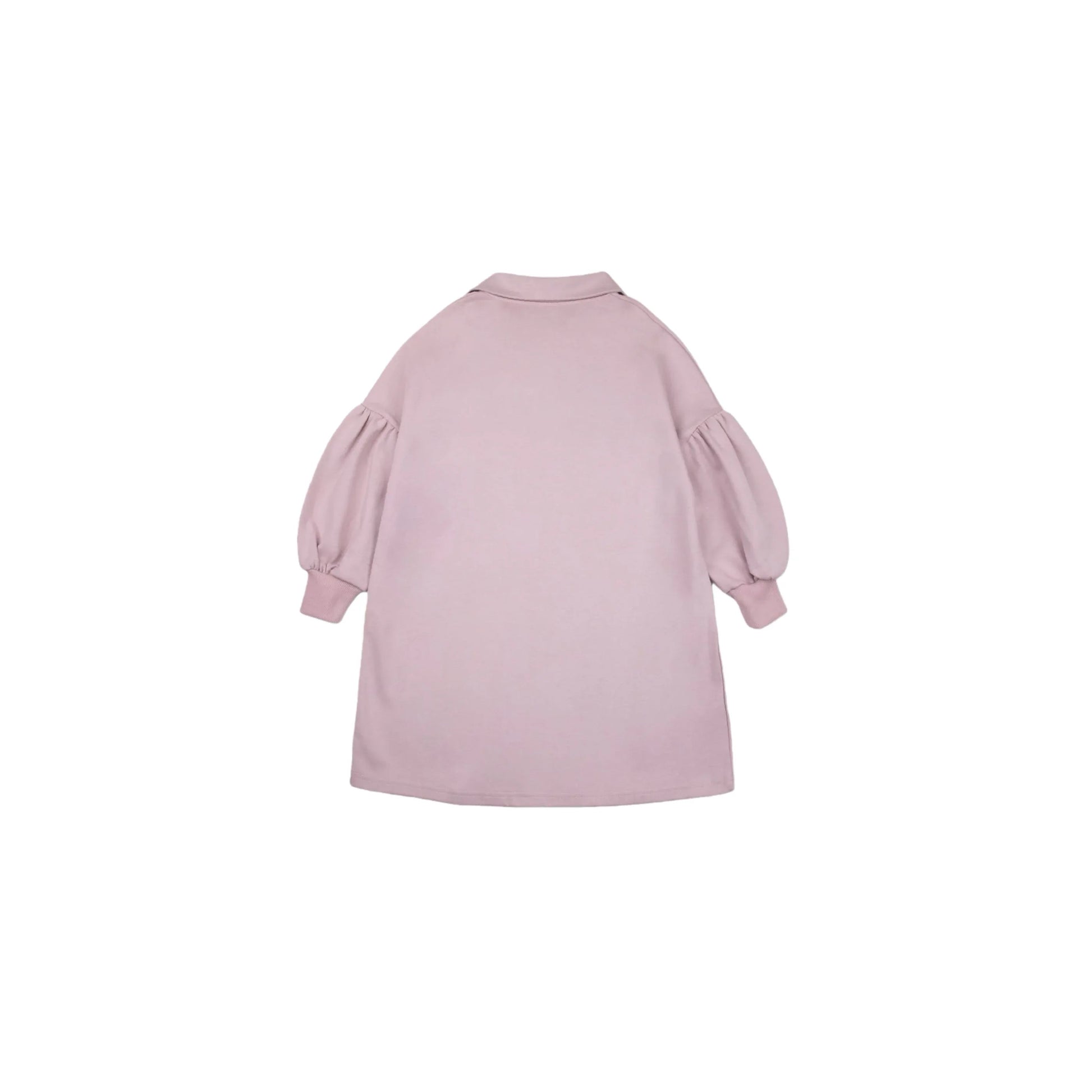 Back view showing the structured A-line shape of the 390 GSM heavyweight cotton dress.