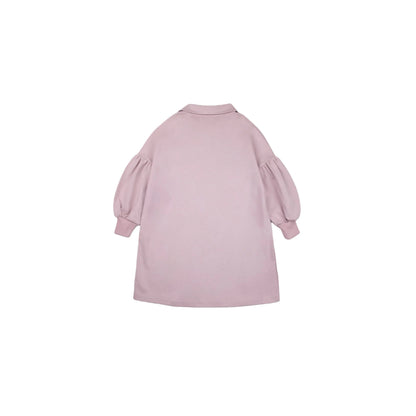 Back view showing the structured A-line shape of the 390 GSM heavyweight cotton dress.