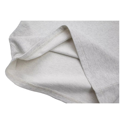 Close-up of the flipped-over hem, highlighting the structured 330 GSM cotton.